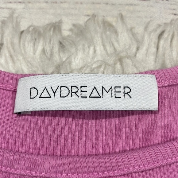 NWT Daydreamer Janis Joplin Piece Of My Heart Baby Tee Pink Retro Boho - Picture 3 of 9